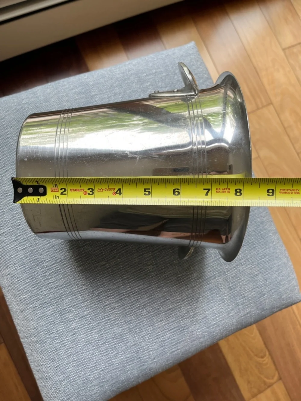 Vintage Perrier Jouet Champagne Bucket Ice Aluminum Silver France